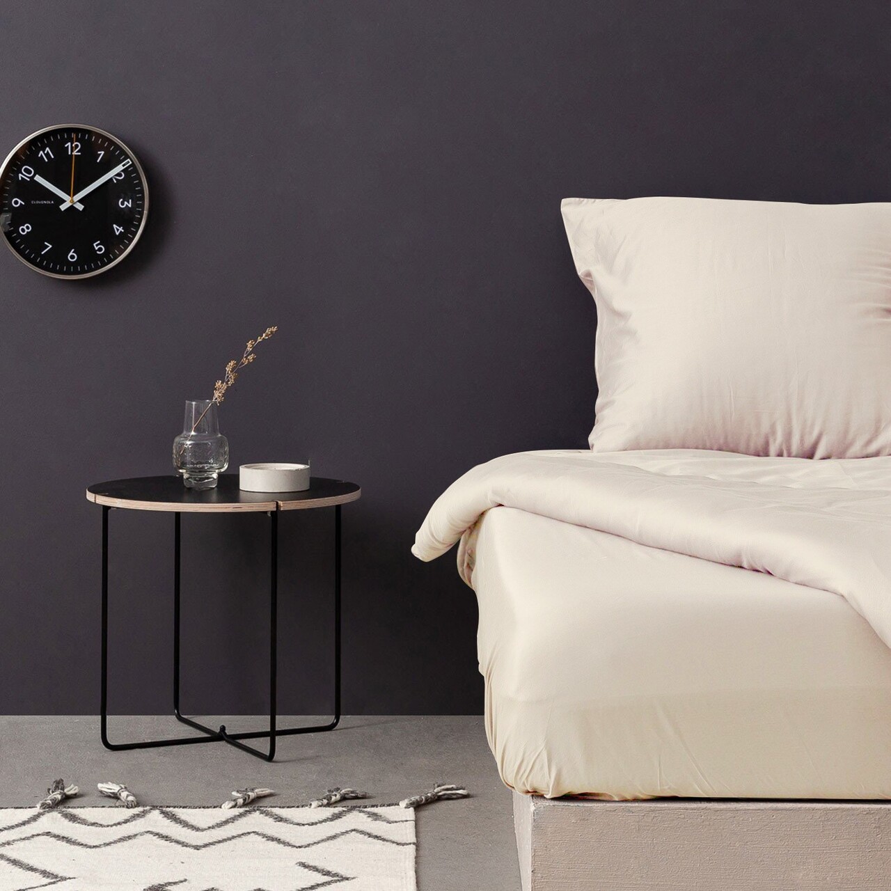 Cearceaf de pat cu elastic Satin Double XL (FR) (IT) (ES) DE), L'essentiel Maison, De Cream, Crem - imagine 4